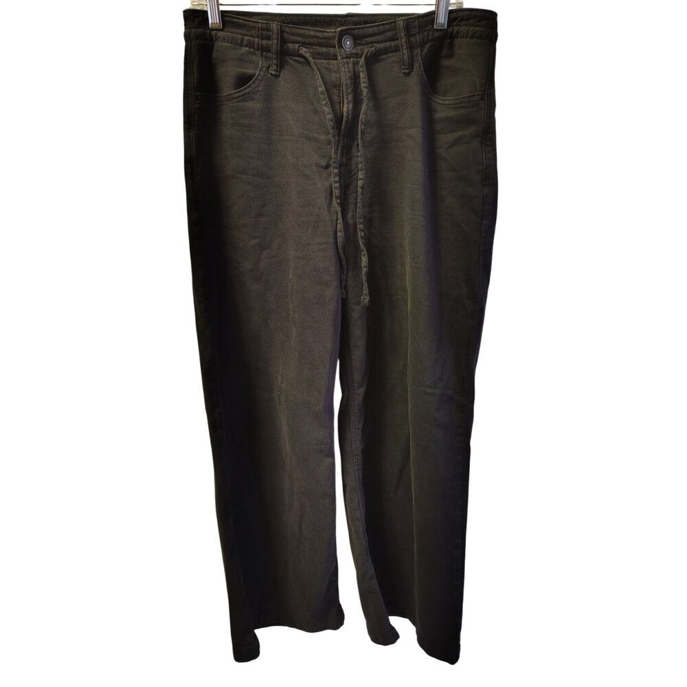 American‎ Eagle Stretch Size 4 Wide Leg Black Jeans